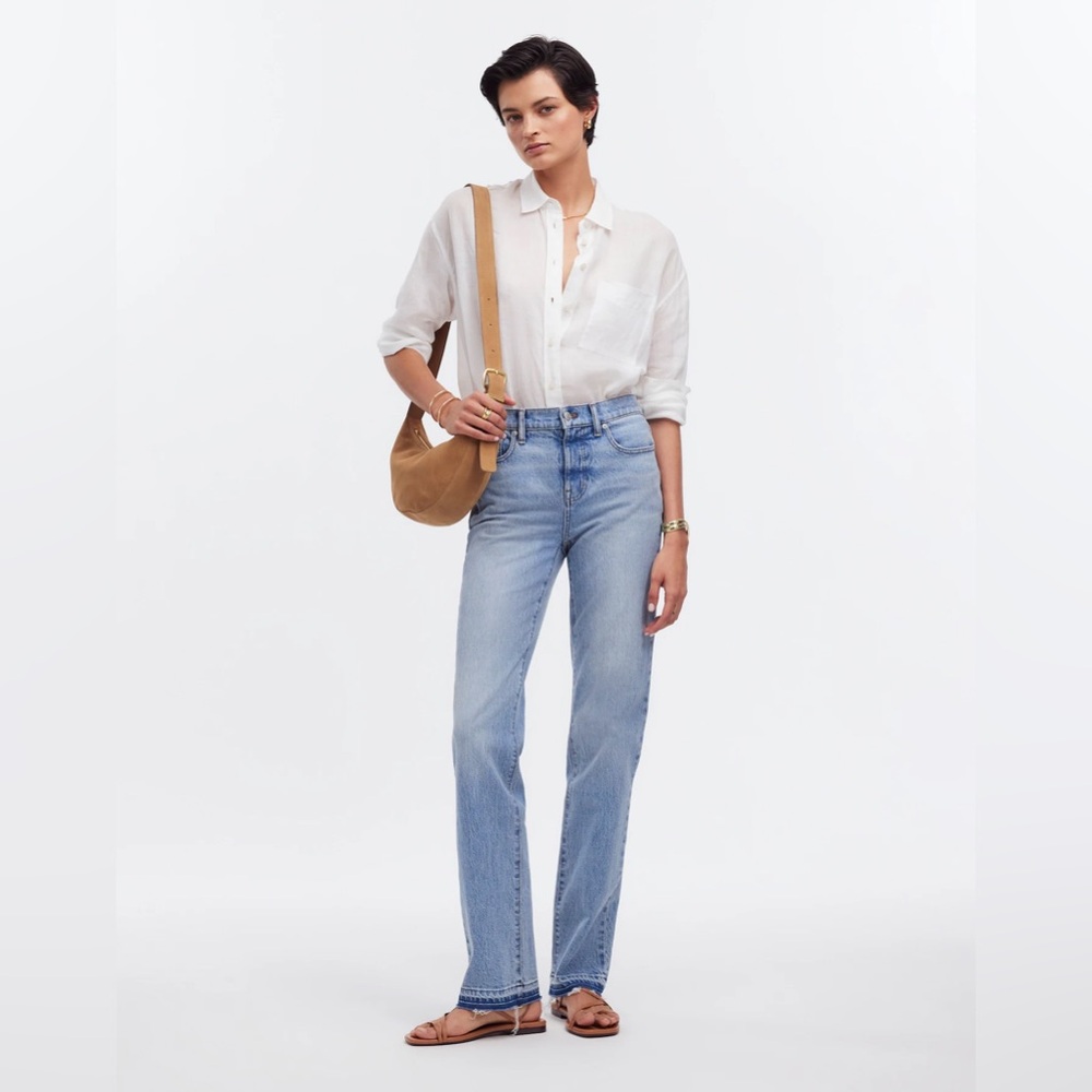 Madewell ‘90s Straight Mid-Rise Jean light barbosa wash